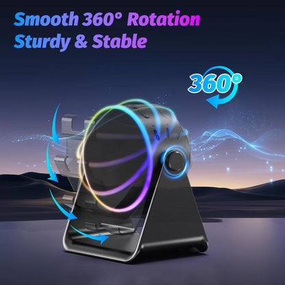 GFOUK® 4-in-1 Wireless Audio Dock – Induction + Bluetooth Speaker Stand with RGB Lighting
