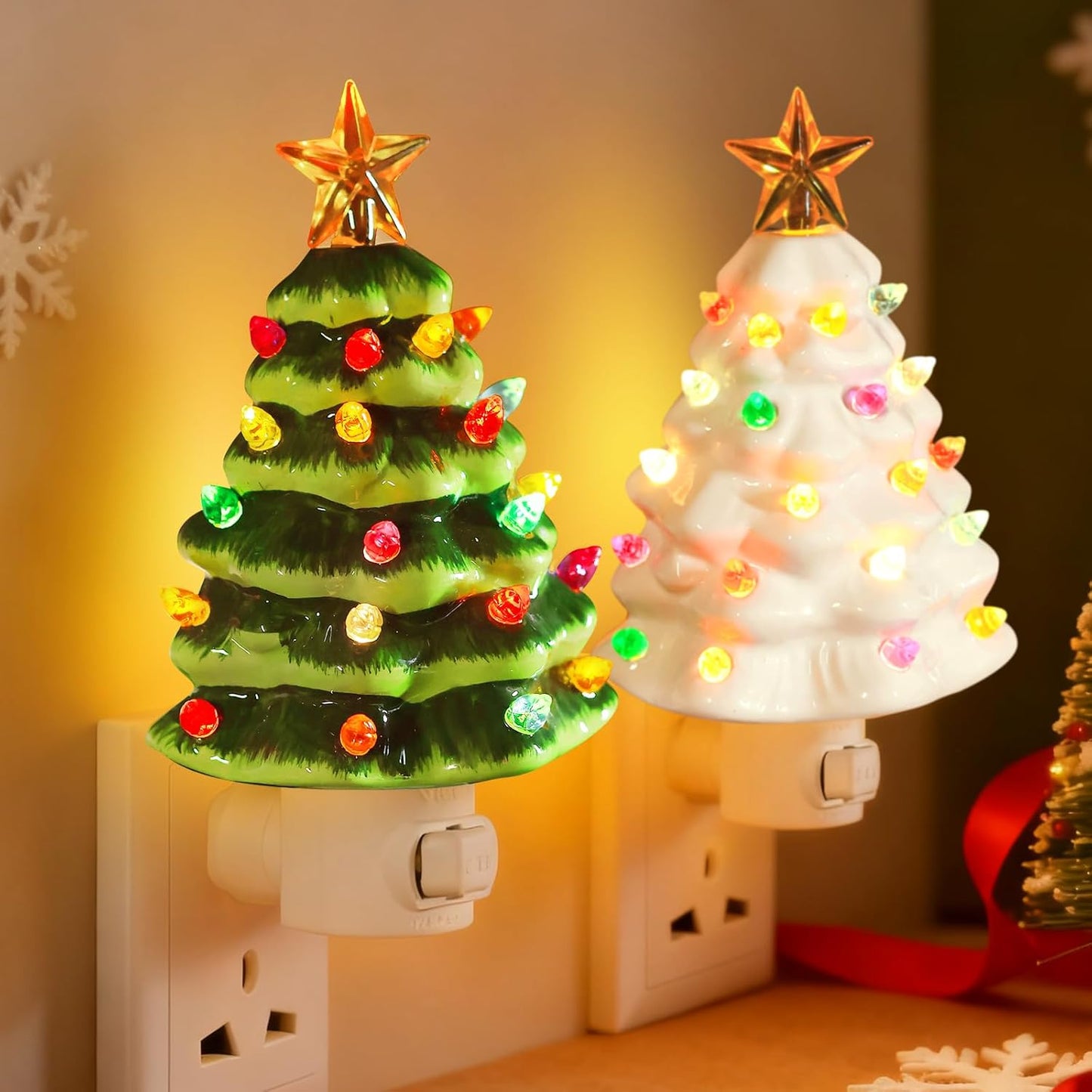 Ceramic Christmas Tree Night Light 🎄💡