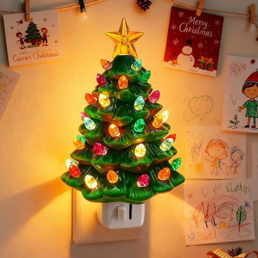 Ceramic Christmas Tree Night Light 🎄💡