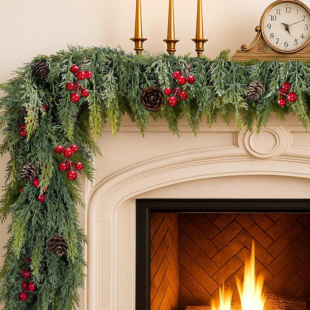 Artificial Cedar Garland 🎄 🇺🇸 Extra