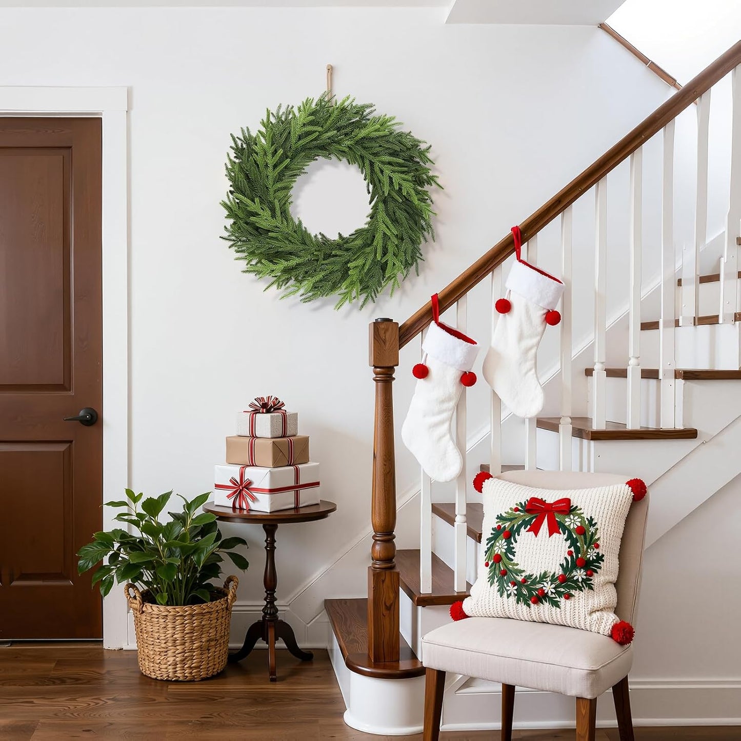 🌲 Artificial Christmas Wreaths 🇺🇸 UV-Resistant, Premium Quality and Durable