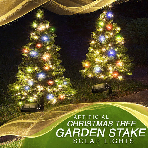 Artificial Christmas Tree Garden Stake Solar Lights ✨🎄