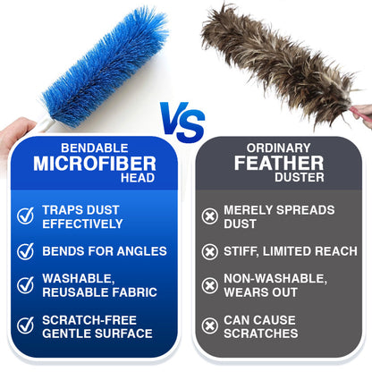 Cletidu® Bendable Microfiber Head