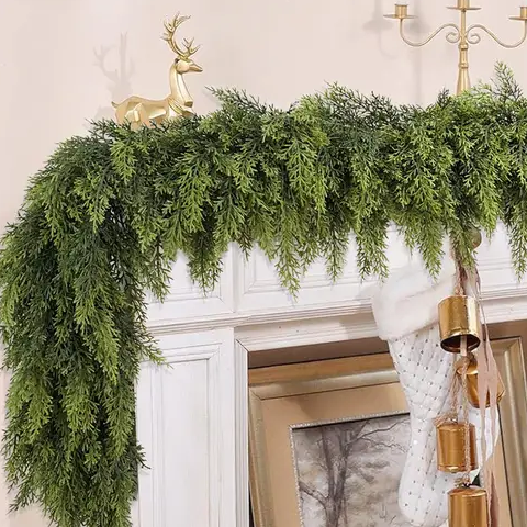 Artificial Cedar Garland 🎄 🇺🇸 Extra