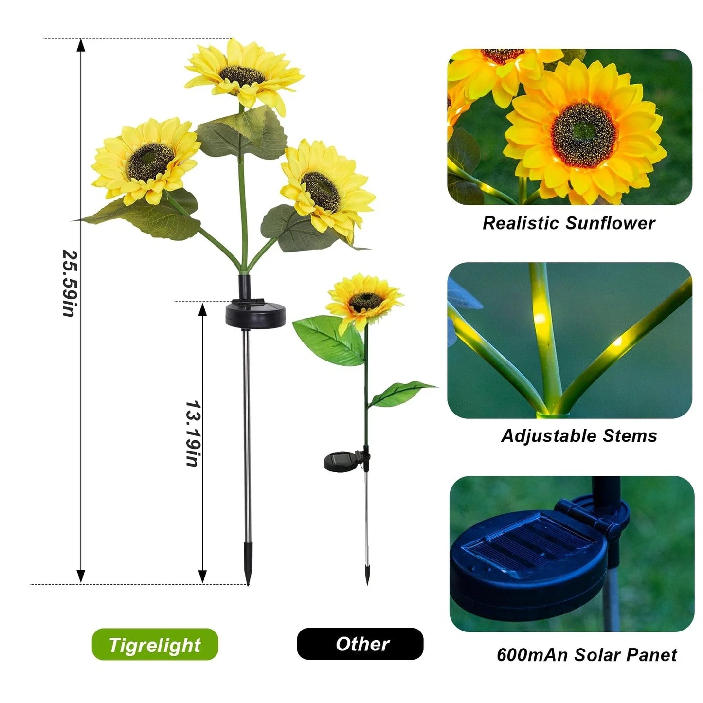 Hosday® Solar Sunflower Garden Lights