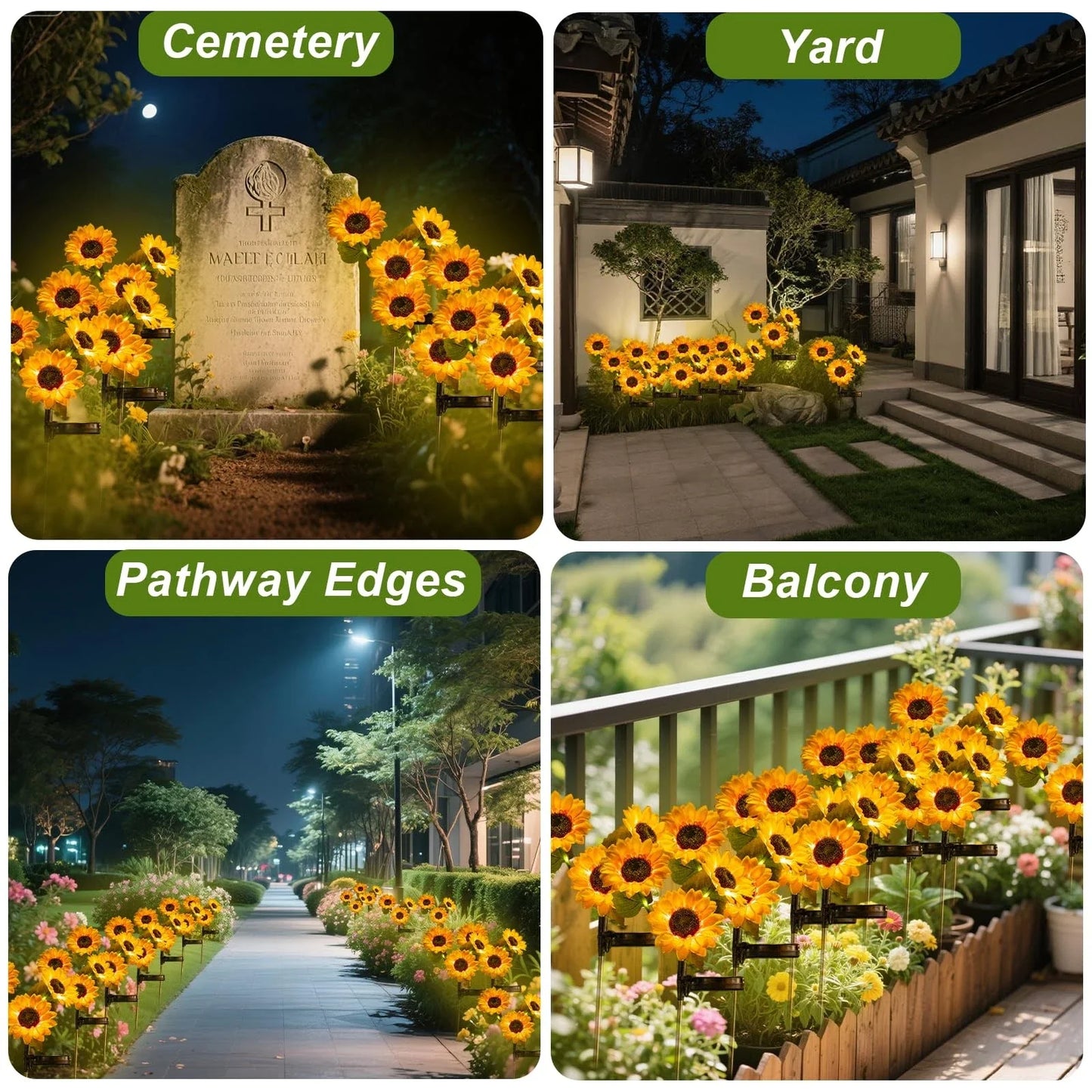 Hosday® Solar Sunflower Garden Lights
